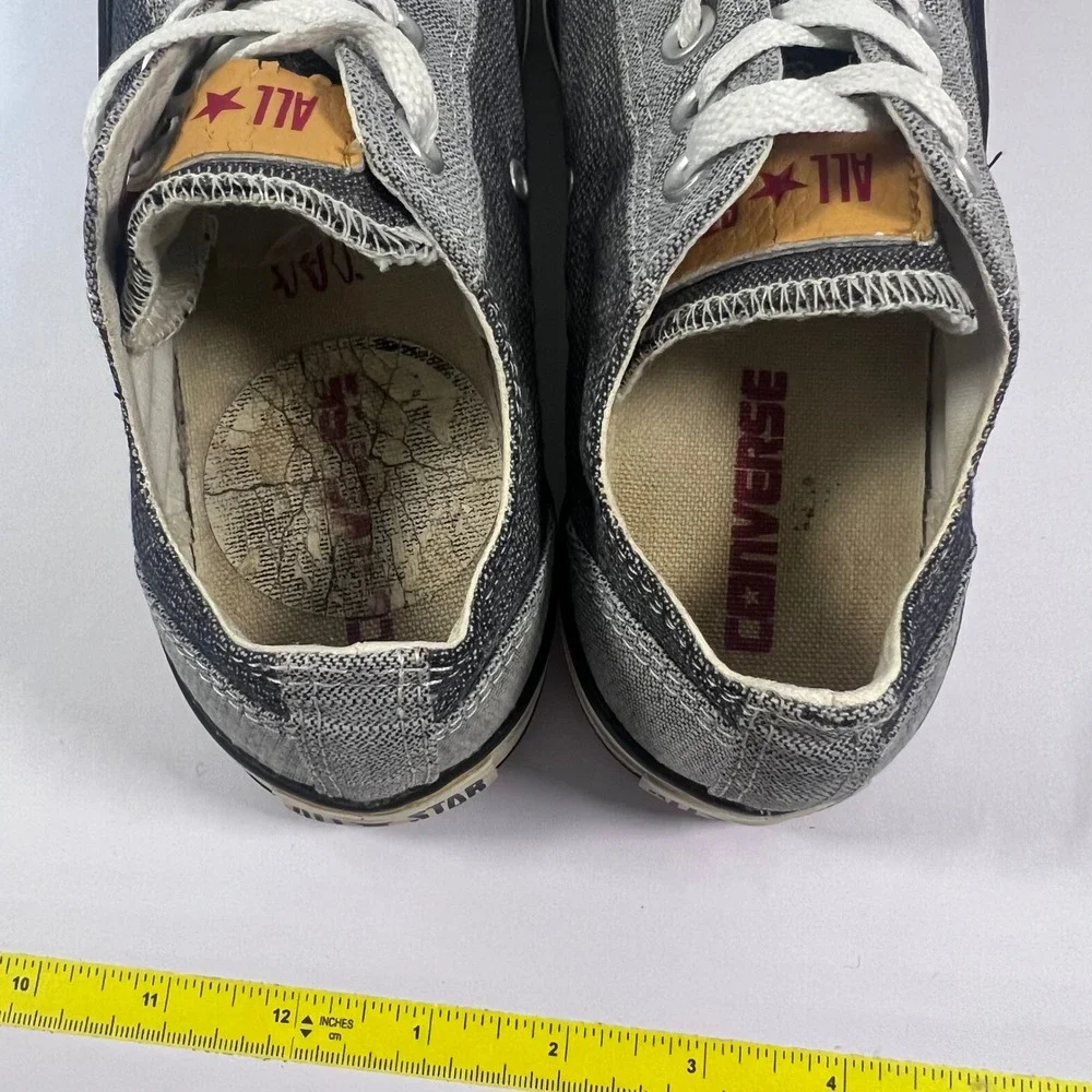 Converse All Star Low Top Gray Denim Sneakers Casual Shoes Unisex W 8 M‎ 6